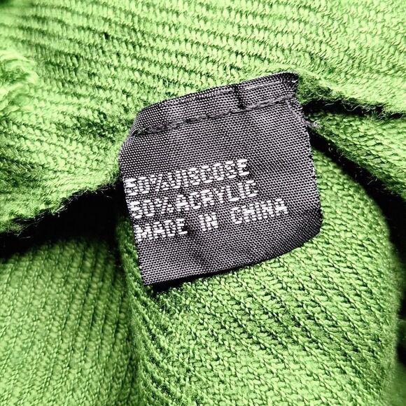 Large green pashmina scarf shawl wrap accessory - Picture 3 of 4